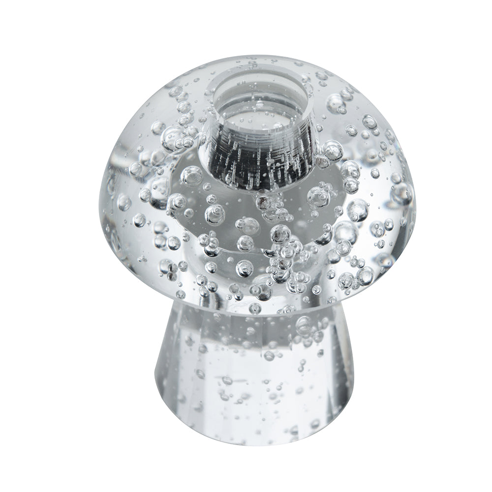 3.9x3.9x4.7" Mushroom Shaped Glass Taper Candle Holder 6EA/CTN
