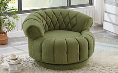 Swivel Accent Chair 360°Swivel Chair Sofa Barrel Swivel Chair Round Club Chair for Living Room and Bedroom, Green