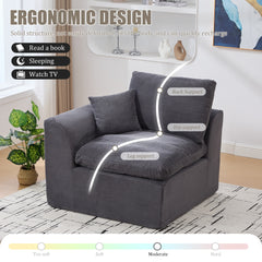 UNITED WE WIN Modular Sectional Sofa Cloud Couch,Comfy Cloud Modern Sofa,2 Seater with Cushion Covers Removable Furniture for Living Room Bedroom Apartments Dorms,No Assembly Required