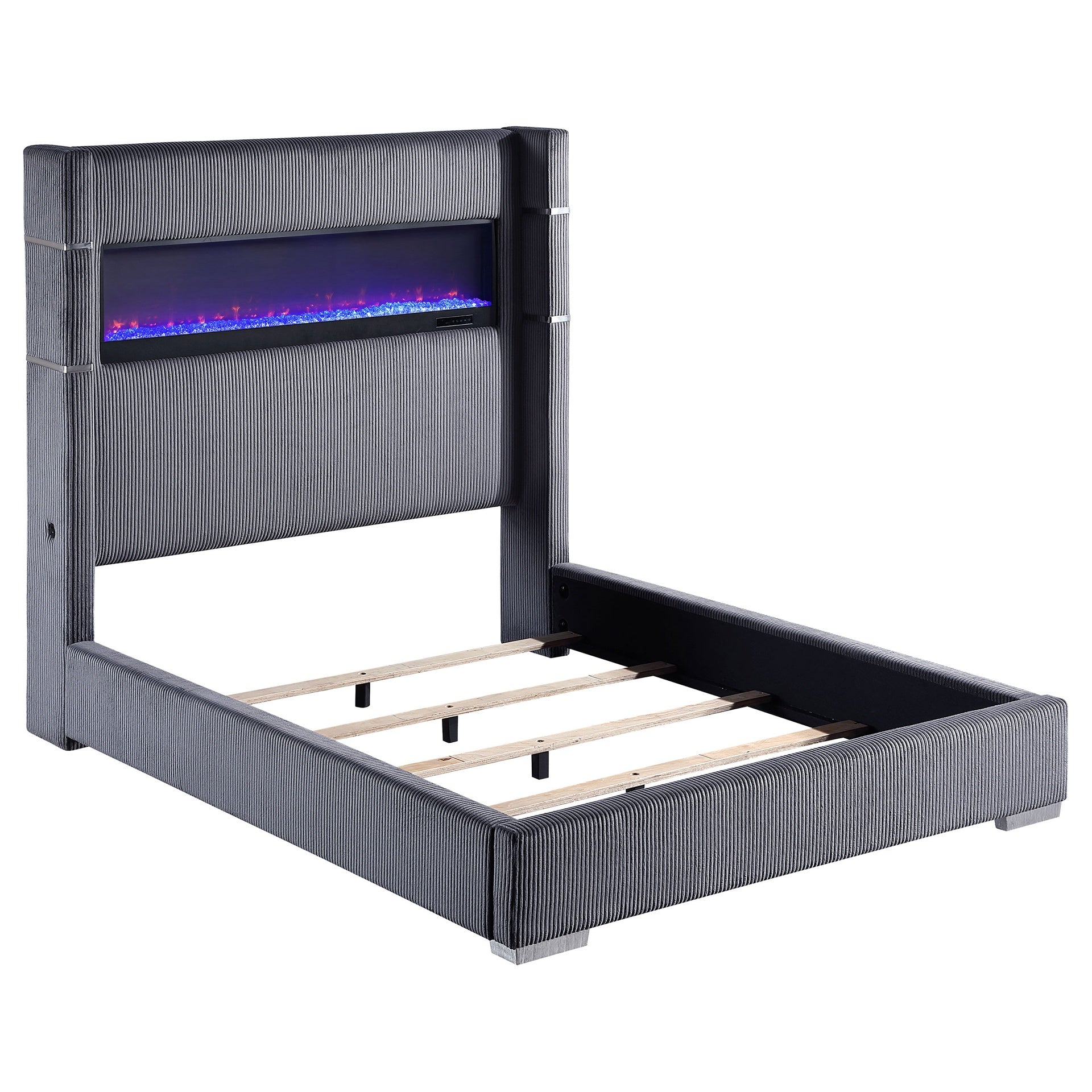 Haven Grey Upholstered Queen Bed