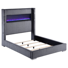 Haven Grey Upholstered Queen Bed