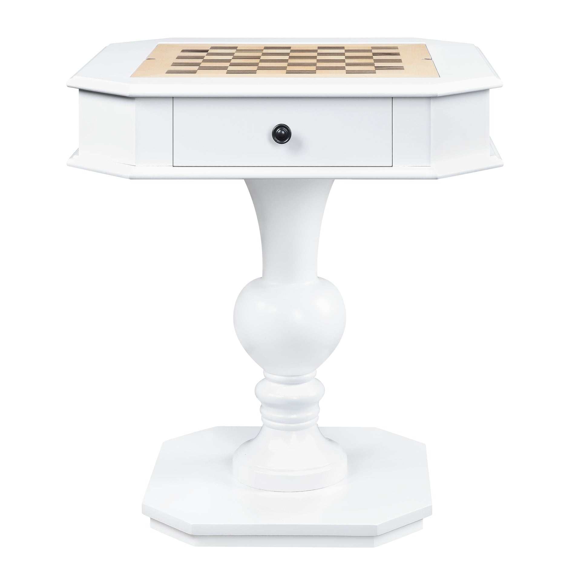 Galini White Finish Game Table
