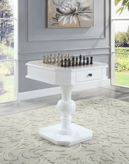Galini White Finish Game Table