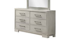 Modern Farmhouse Style 1pc Dresser Square Legs Sleek Handles Antique White Finish Bedroom Furniture