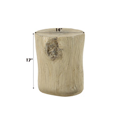 Gene Natural Brown Finish Fiber Concrete Accent Table