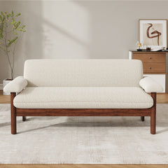 Modern Loveseat Sofa 2 Seater Couch 72.8" Loveseat Couch with Armrest Pillows for Living Room or Small Space, Beige
