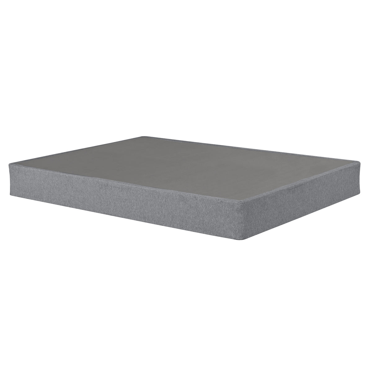 9 in. Foldable Metal Bed Base, Queen Size Mattress Bed Box Spring Foundation, Grey