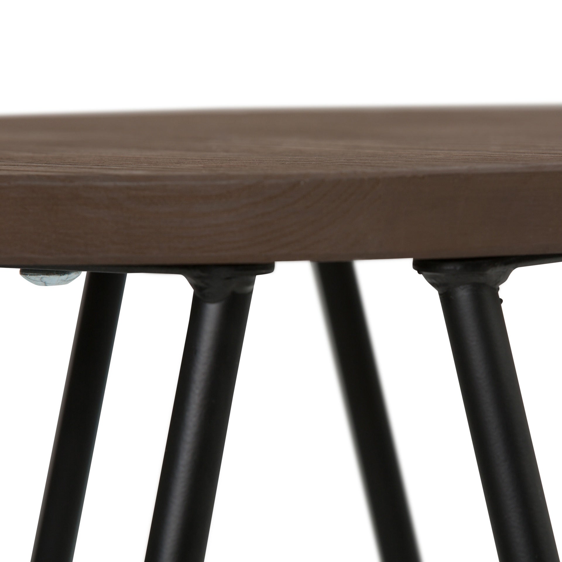 Simeon - 26" Metal Counter Height Stool with Wood Seat (Set of 2) - Cocoa Brown / Black