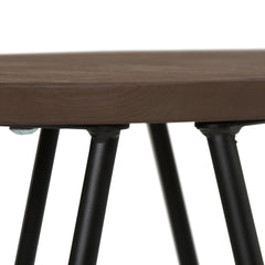 Simeon - 26" Metal Counter Height Stool with Wood Seat (Set of 2) - Cocoa Brown / Black