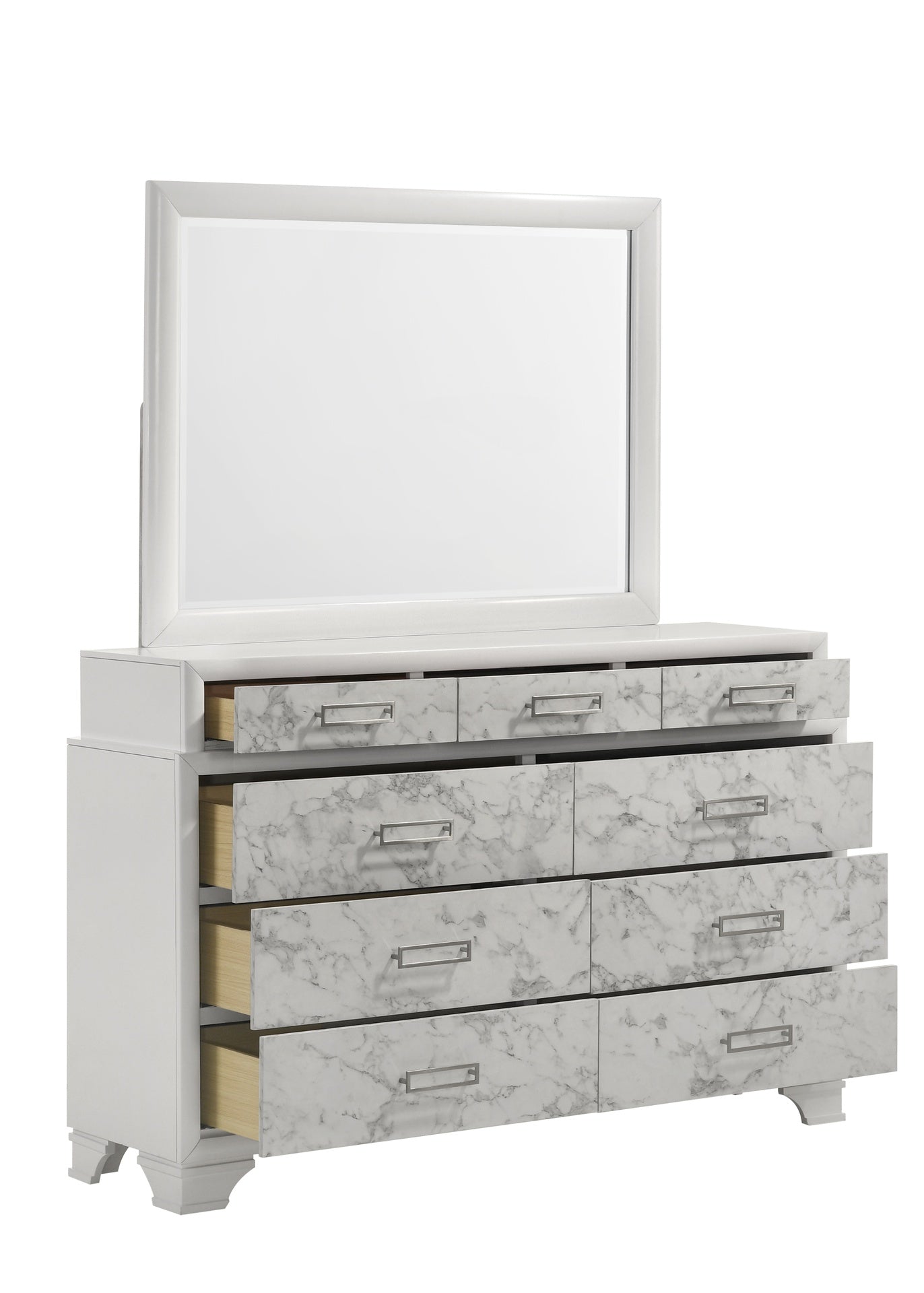 Soul Modern Style Dresser Made with wood in White(Includes Dresser Only)  same as B009P309603 (CA inventory)