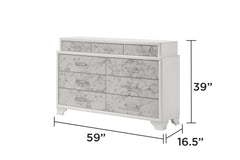 Soul Modern Style Dresser Made with wood in White(Includes Dresser Only)  same as B009P309603 (CA inventory)
