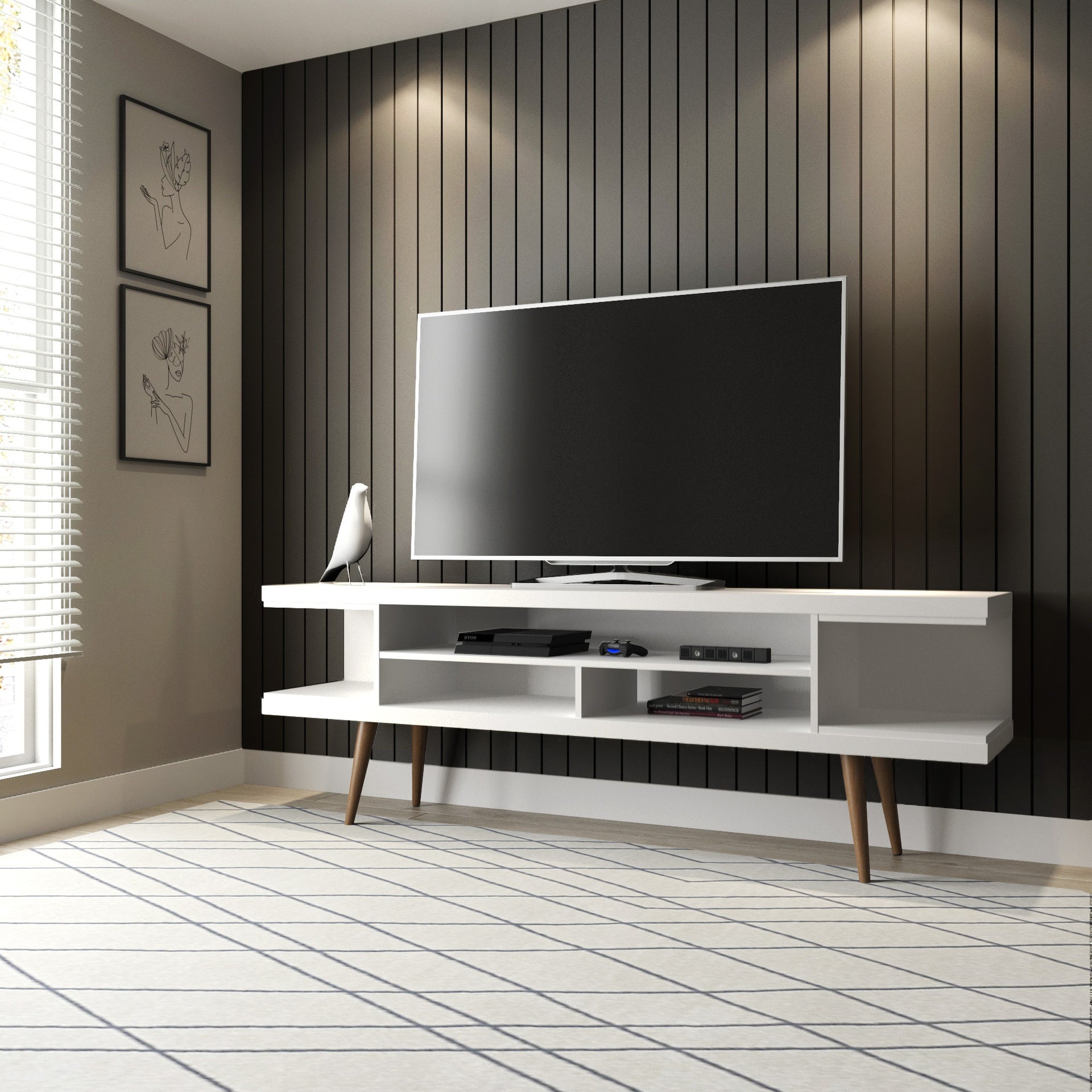 TV Stand in White