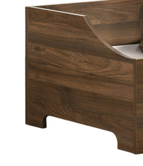 Gino 36"W Brown Alder Wood Finish 36"W Modern Comfy Pet Bed with Cushion