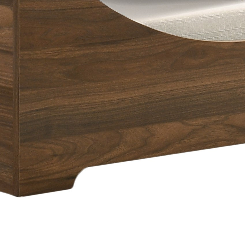 Gino 36"W Brown Alder Wood Finish 36"W Modern Comfy Pet Bed with Cushion