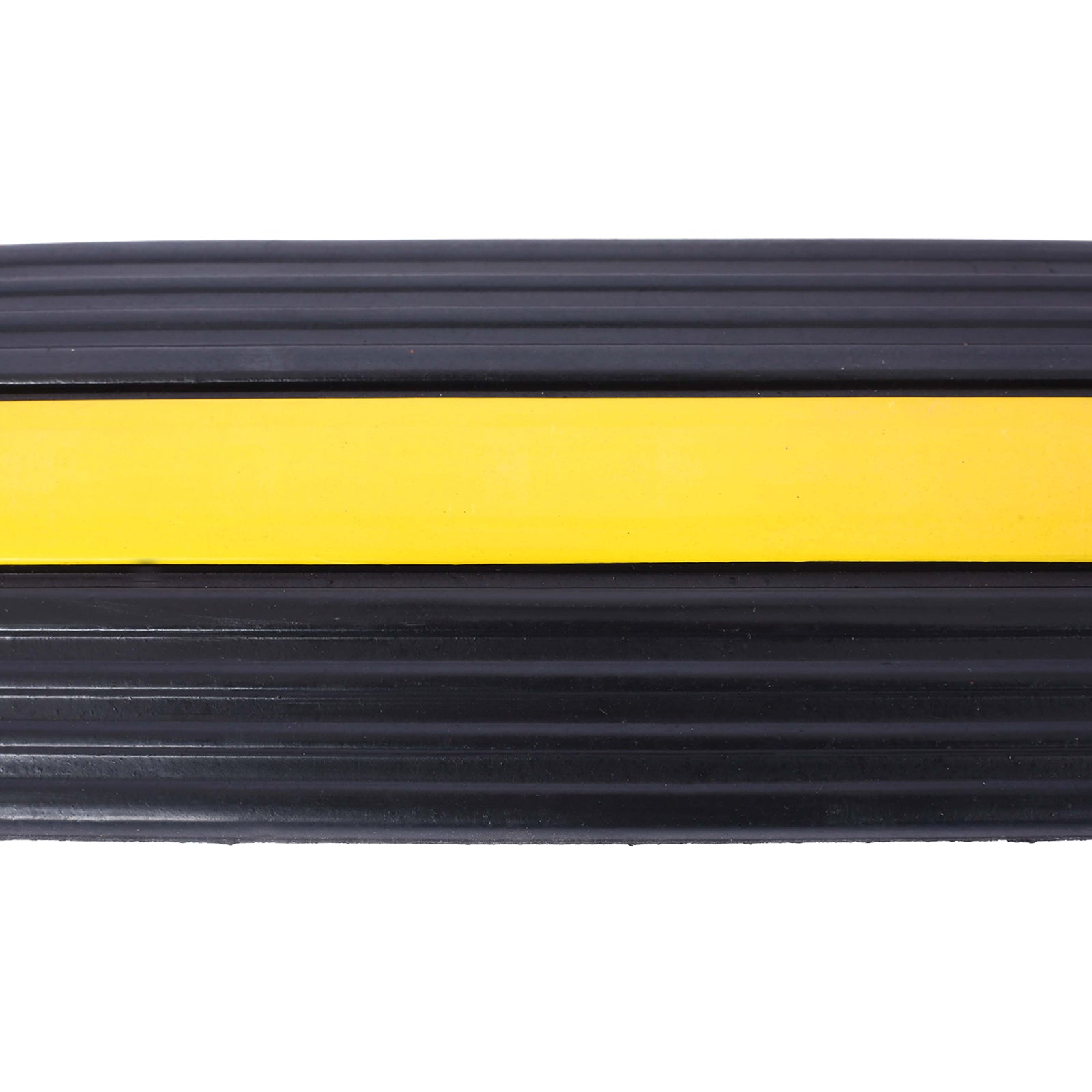 Cable Protector Ramp Rubber Speed Bumps 2 Pack of 1 Channel 6600Lbs Load Capacity with 12 Bolts Spike for Asphalt Concrete Gravel Driveway (1 Channel, 2 Pack)