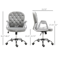 Luxury Tufted Office Chair for A Stylish Choice for Home & Office, Plush Comfort