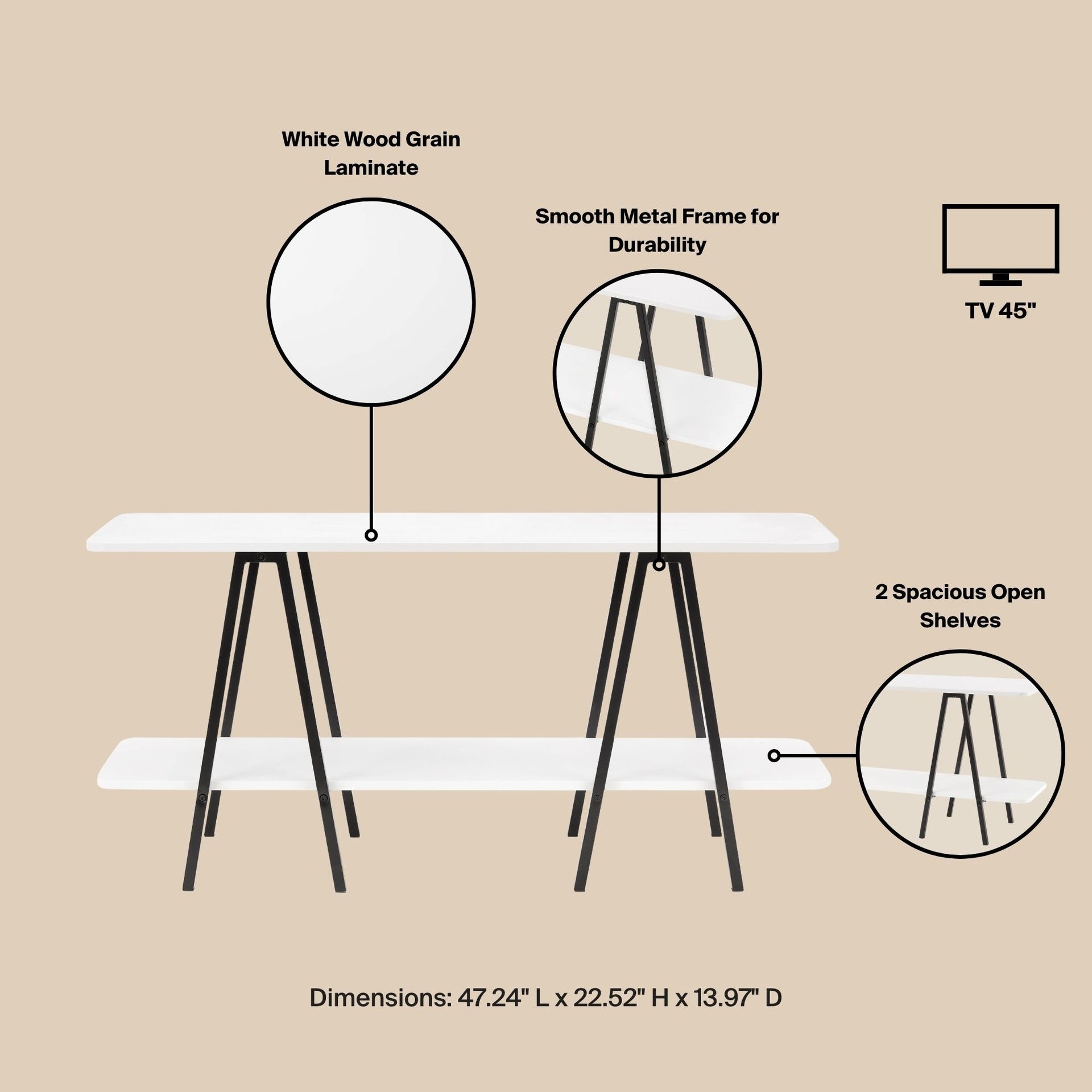 Console Table in White