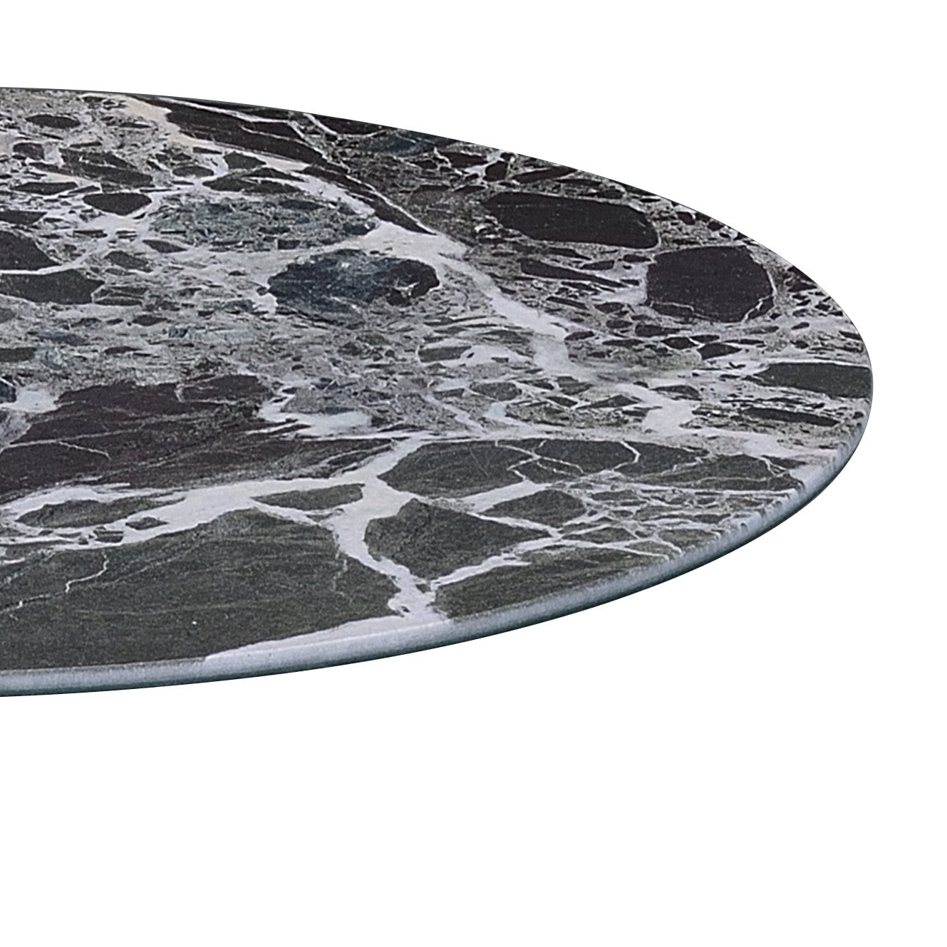 Cirillo 17.5"W End Table with Black Marble Textured Top