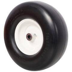 2pcs 13x5.00-6" Flat Free Lawn Mower tires,Zero Turn Mower replacement Solid Tire, Smooth tread, 3/4" Bearing 3" Central Hub, 500 LB Load capacity per pc. 2 PCS/ PACK