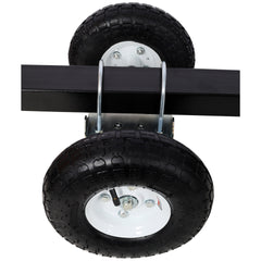 Dual Gate Wheel 10" Pneumatic Tires, Zinc Plated Finishing. Heavy Duty for Driveway Chain Link Fence, Gate Supporter Wheel Caster for Metal Tube Gates, Gate Helper Wheel for Swing Sliding Gate, 300lb