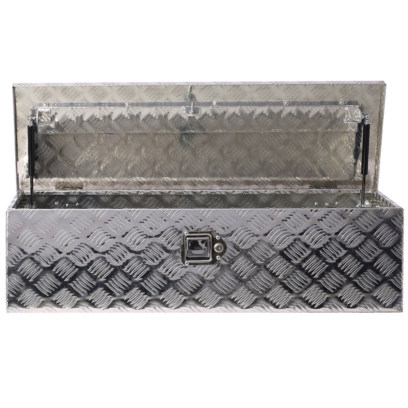39inch Aluminum tool box,heavy duty truck bed tool box,outdoor trailer pickup storage tool box,RV storage organizer,underbody box w/lock keys,silver 39x13x10inch