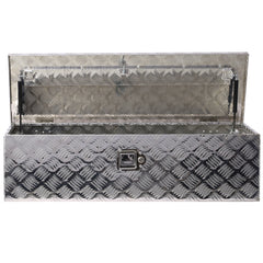 39inch Aluminum tool box,heavy duty truck bed tool box,outdoor trailer pickup storage tool box,RV storage organizer,underbody box w/lock keys,silver 39x13x10inch