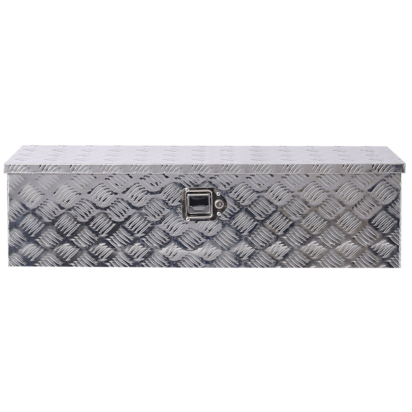 39inch Aluminum tool box,heavy duty truck bed tool box,outdoor trailer pickup storage tool box,RV storage organizer,underbody box w/lock keys,silver 39x13x10inch