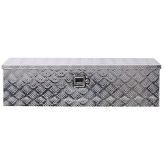39inch Aluminum tool box,heavy duty truck bed tool box,outdoor trailer pickup storage tool box,RV storage organizer,underbody box w/lock keys,silver 39x13x10inch