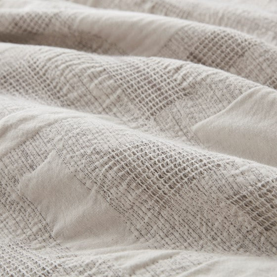 3 Piece Cotton Jacquard Duvet Set-King/Cal King