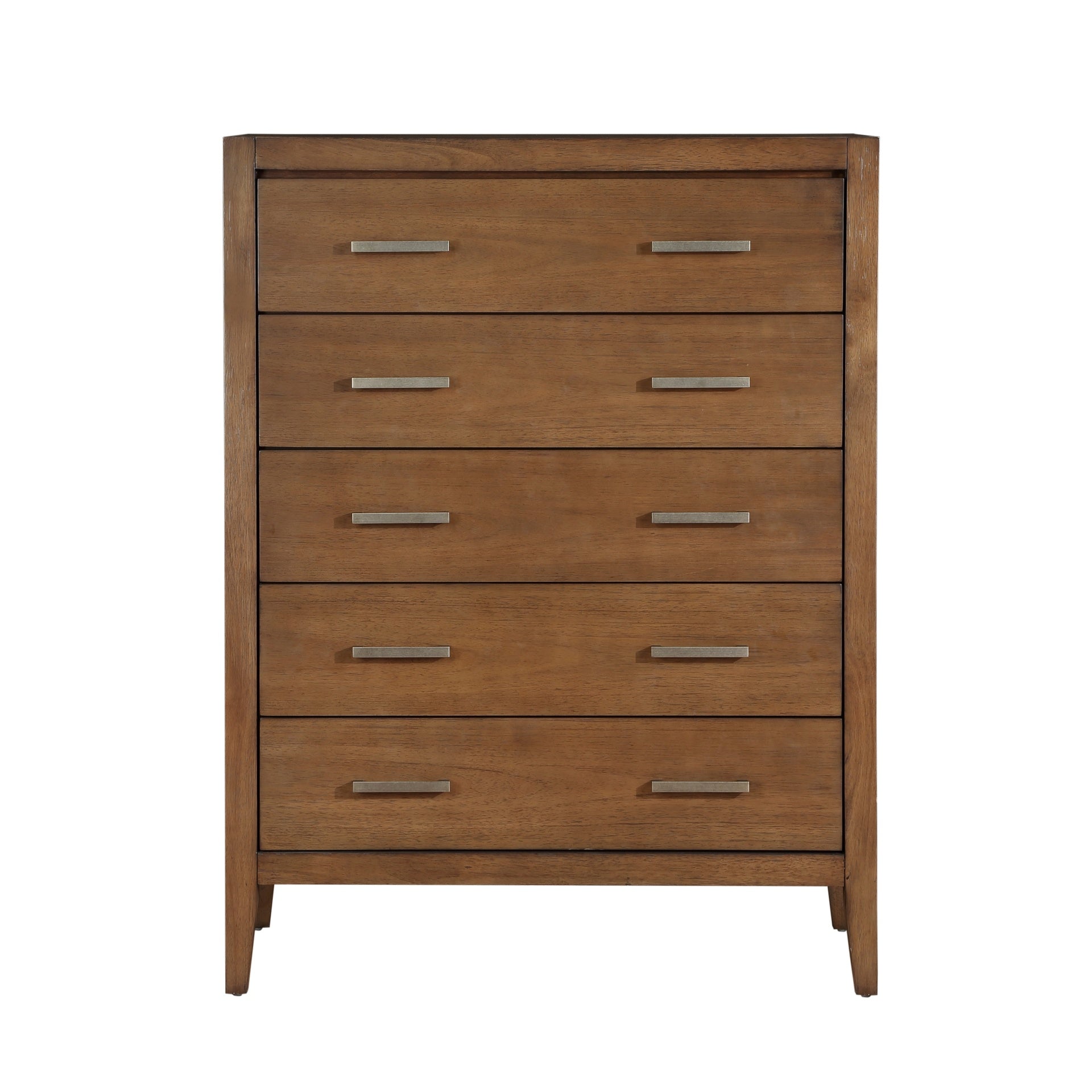 Transitional Bedroom Furniture 1pc Chest of 5 Drawers Light Brown Finish Wooden