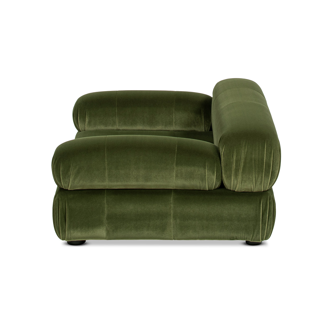 Marcel Upholstered Modern Small to Medium Pet Bed For Dogs and Cats Olive Green Velvet