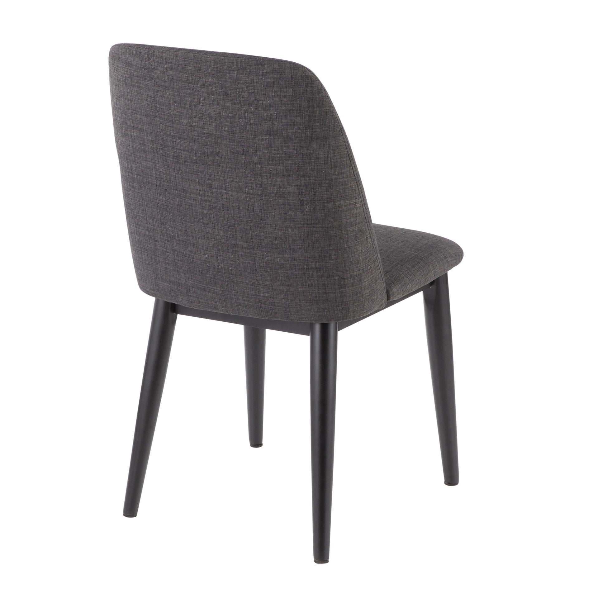Tintori Contemporary Dining Chair in Charcoal Fabric by LumiSource - Set of 2