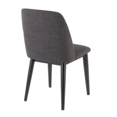 Tintori Contemporary Dining Chair in Charcoal Fabric by LumiSource - Set of 2