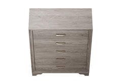Modern Style 1pc Wooden Chest Gold Handles Unique Legs Natural Finish Bedroom Furniture