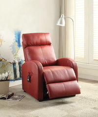Ricardo Red PU Recliner w/ Power Lift