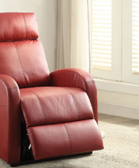 Ricardo Red PU Recliner w/ Power Lift