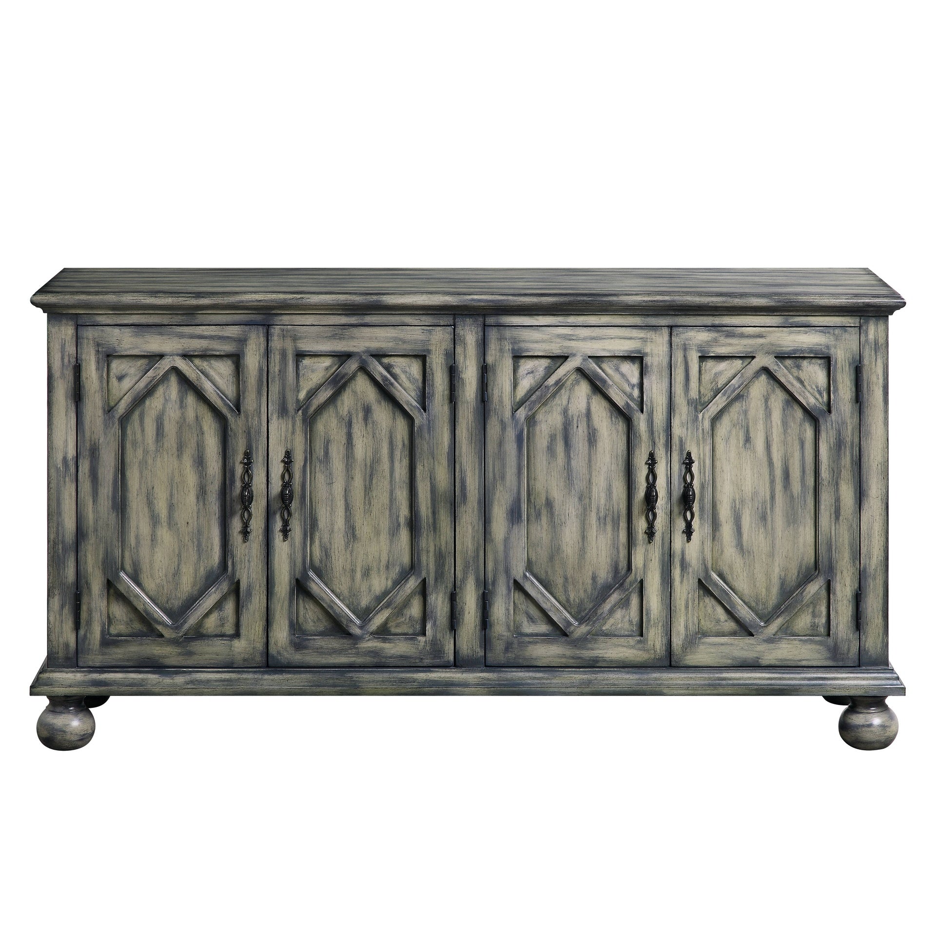 Pavan Rustic Gray Finish Console Cabinet