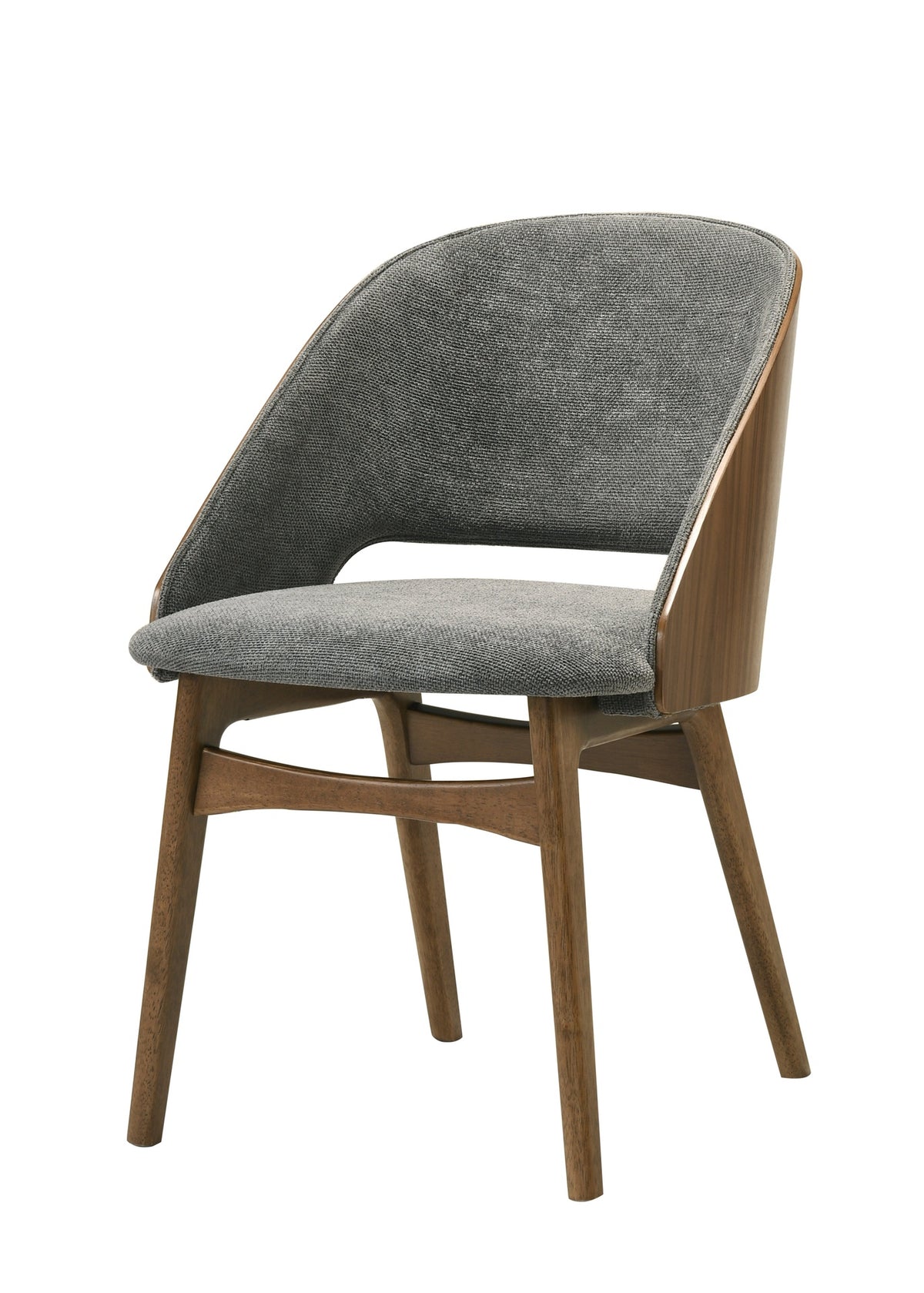 Delmon Fabric & Dark Walnut Side Chair (Set of 2)