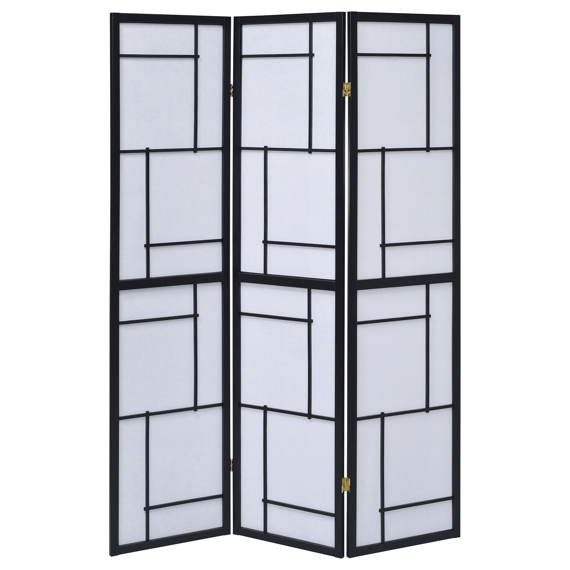 Reese Black 3-Panel Room Divider Folding Shoji Screen