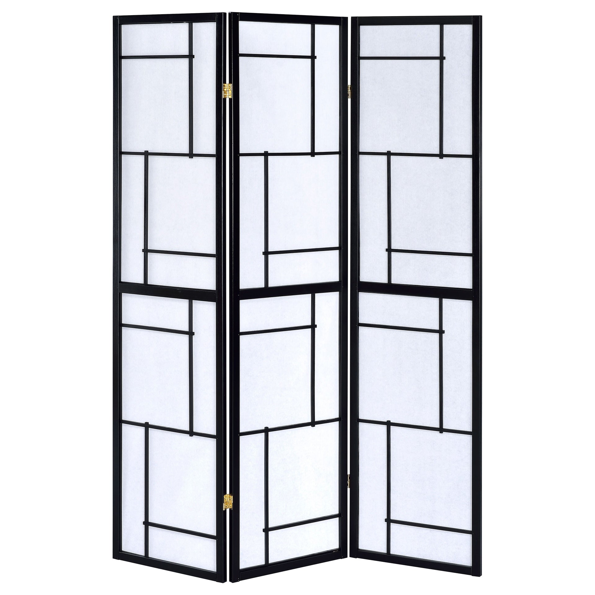 Reese Black 3-Panel Room Divider Folding Shoji Screen