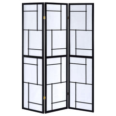 Reese Black 3-Panel Room Divider Folding Shoji Screen
