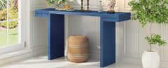U-Style Large 60-Inch Console Table with Geometric Clean Lines Design,Stylish Entryway Table with Painted Finish and Adjustable Feet,Suitable for Living Room,Entryway,Hallway.