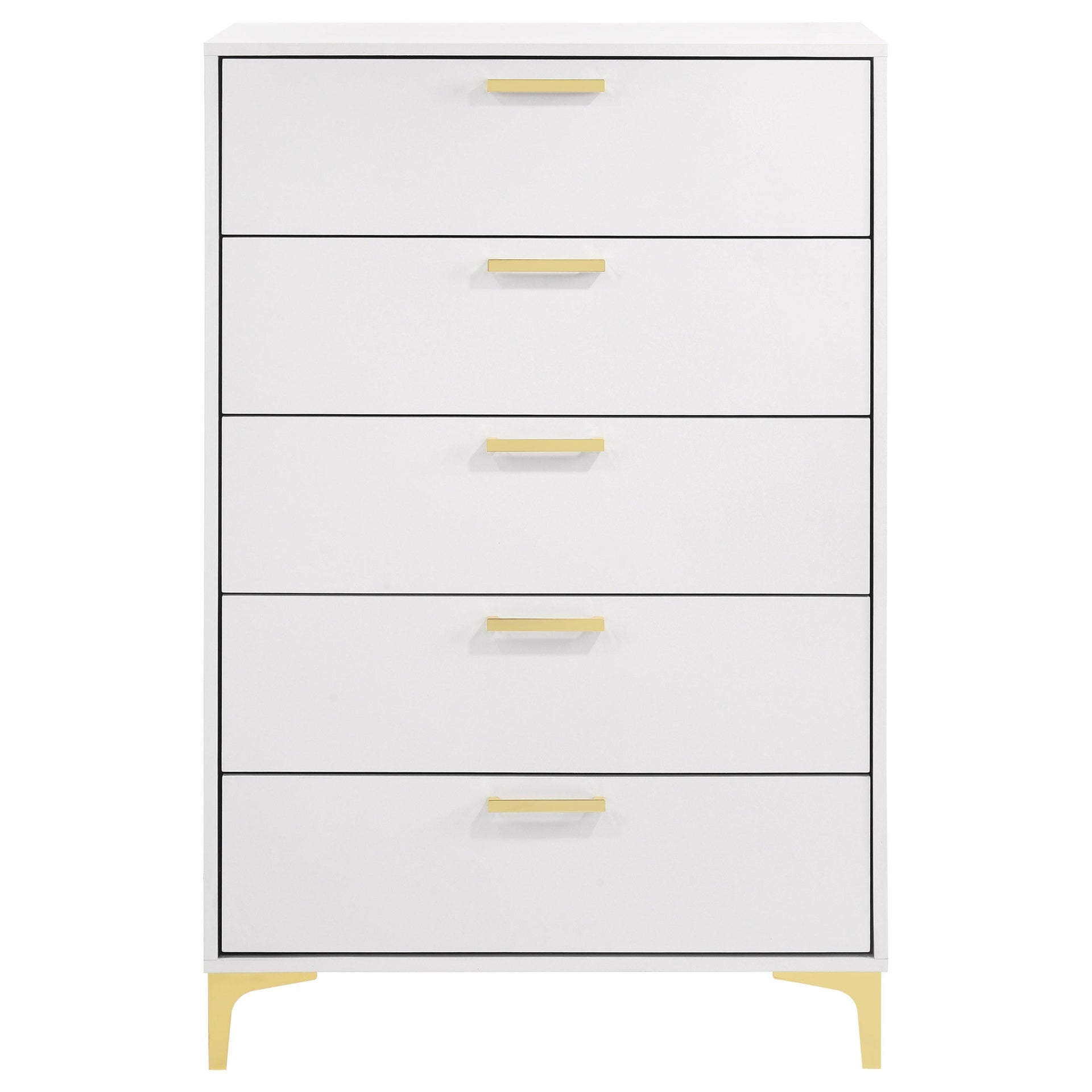 Karena White Rectangular 5-Drawer Chest