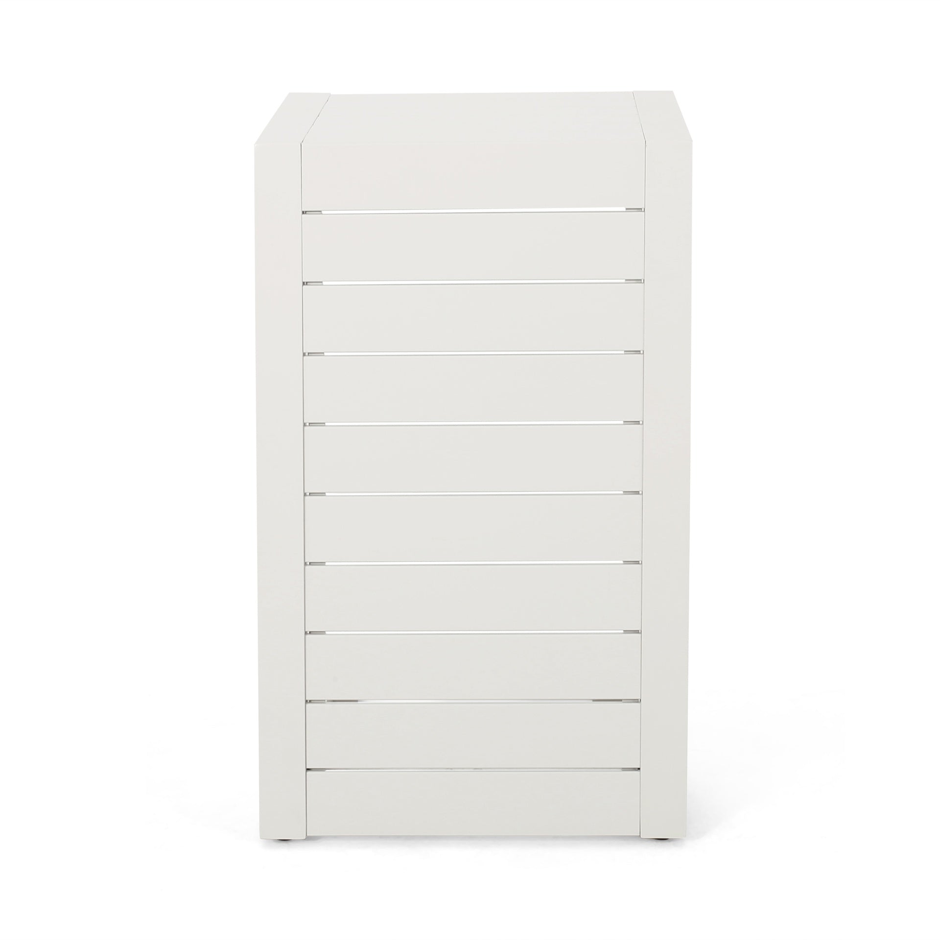CAPE CORAL ALU C-SHAPED TABLE WHITE
