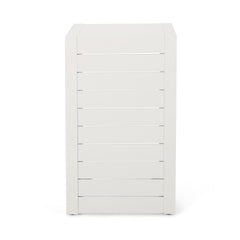 CAPE CORAL ALU C-SHAPED TABLE WHITE