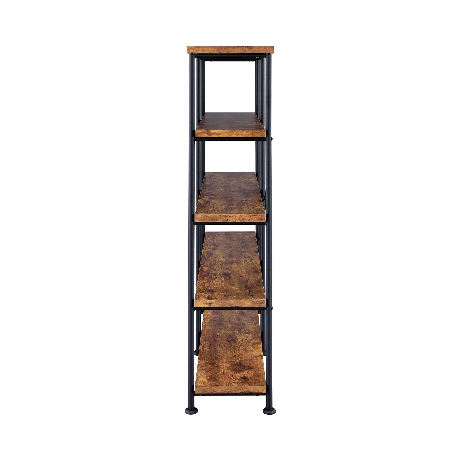 Antique Nutmeg and Black Double-Wide Bookcase