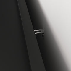 Sideboard Buffet Cabinet, Black Storage Cabinet with Red Doors , 2 Drawers with unique panel styling and 2 Open Storage Compartment, Modern Coffee Bar Cabinet Accent Cabinet for Kitchen, Dining Room,