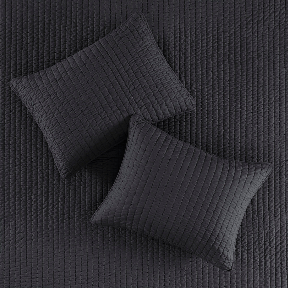 3 Piece Quilt Set Black King/Cal King