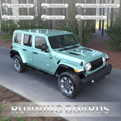 Running Boards For 2018-2025Jeep Wrangler JL / 20-26 Jeep Gladiator JT 4 Doors