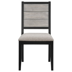 Dutchie Grey and Black Upholstered Dining Side Chair (Set of 2)